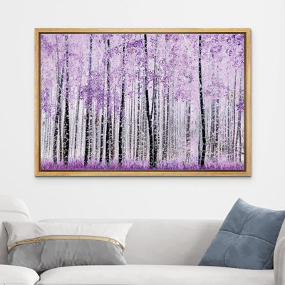 Abstract Forest Vibrant Purple Spring Stroke Forest Nature Landscape Landscape Relax Calm