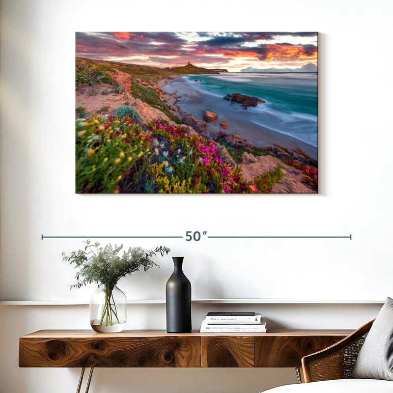 Gillard, Sardaigne, Gillard, fleurs, H 26 po x l 39 po