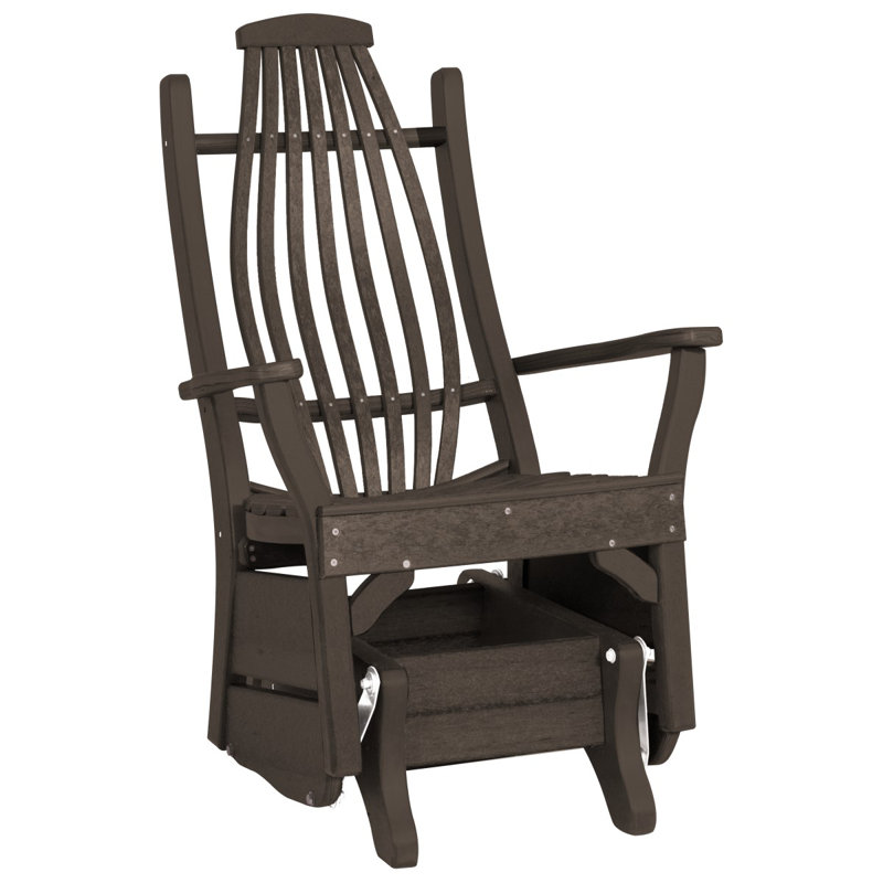 Fauteuil coulissant simple en bois cintré en poly, Gris côtier