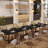 Square Dining Table, 31.5" Industrial Dinner Table-1364510771-1365590148