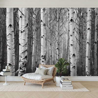 Papier peint adhésif auto-adhésif moderne pour la chambre à coucher l 96 po x H 69 po Peel and Stick