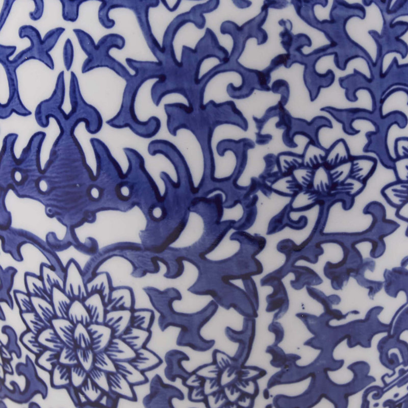 Lampe de table bleue en céramique