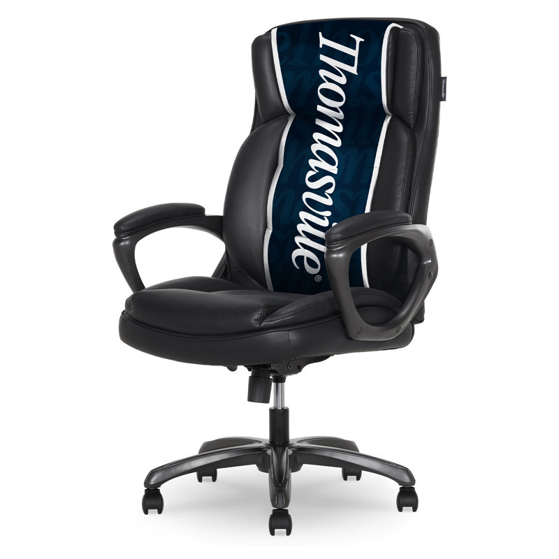 Fauteuil de bureau Adamstown® Lansing Big & Tall, dossier haut de gamme avec support ergonomique réglable, cuir végétalien