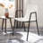 Jakob 18'' H Leather Upholstered Metal Armchair