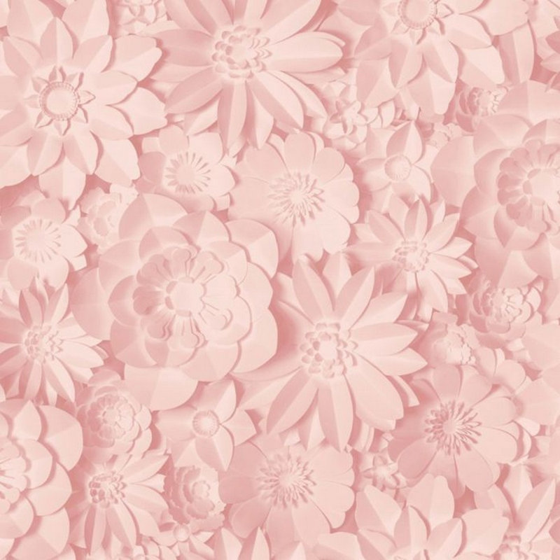 Dimensions Floral 10.05m x 53cm Wallpaper Roll, Pink