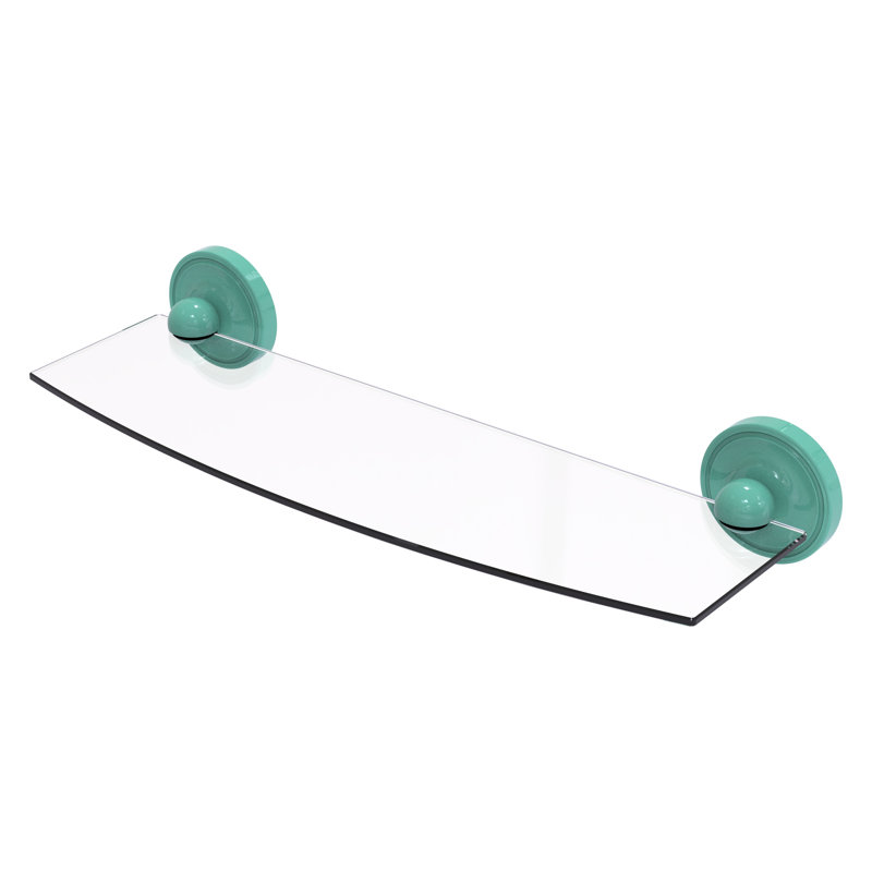 Tablette en verre de la collection Prestige Regal, H 3 po x l 18 po x P 5 po, Vert écume de mer