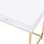 Bureau blanc + or 2 pour une chambre à coucher élégante et fraîche