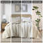 Courtepointe pour gaze double / grand naturel 3 pièces - rembourrage doux, motif de courtepointe en forme de canal, visuel froissé et 2 taies décoratives, étiquetée, matelassage à l'épreuve, design,