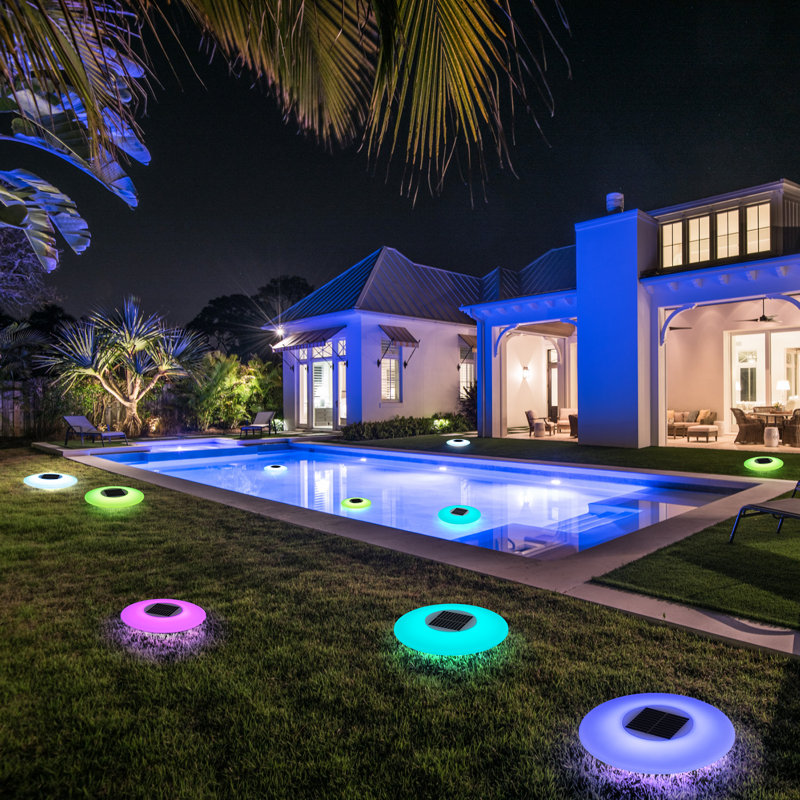 2.36'' Solar Floating Pool Lights Integrated LED Outdoor Lantern