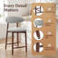 Tabouret de comptoir rembourrÃ© Vannie avec structure en bois massif-1676850967