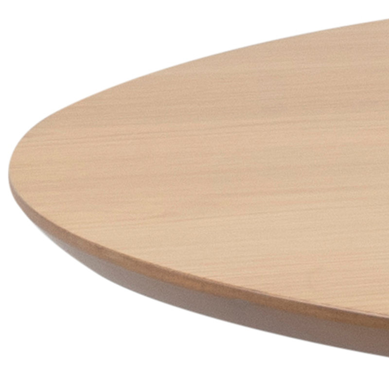 Fenja Round Dining Table, 76 H x 105 L x 105 W cm, Oak/Black