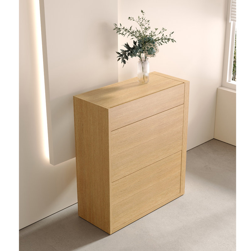 Japanese style telescopic shoe cabinet 8 Pair Shoe Storage Cabinet