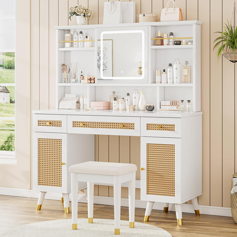 https://assets.wfcdn.com/im/04590417/resize-h755-w755%5Ecompr-r85/2796/279681685/Jeimy+Rattan+Door+Makeup+Vanity+Desk+with+Mirror+%26+Lights%2C+47%27%27+Modern+Boho+Vanity+Table+with+c.jpg