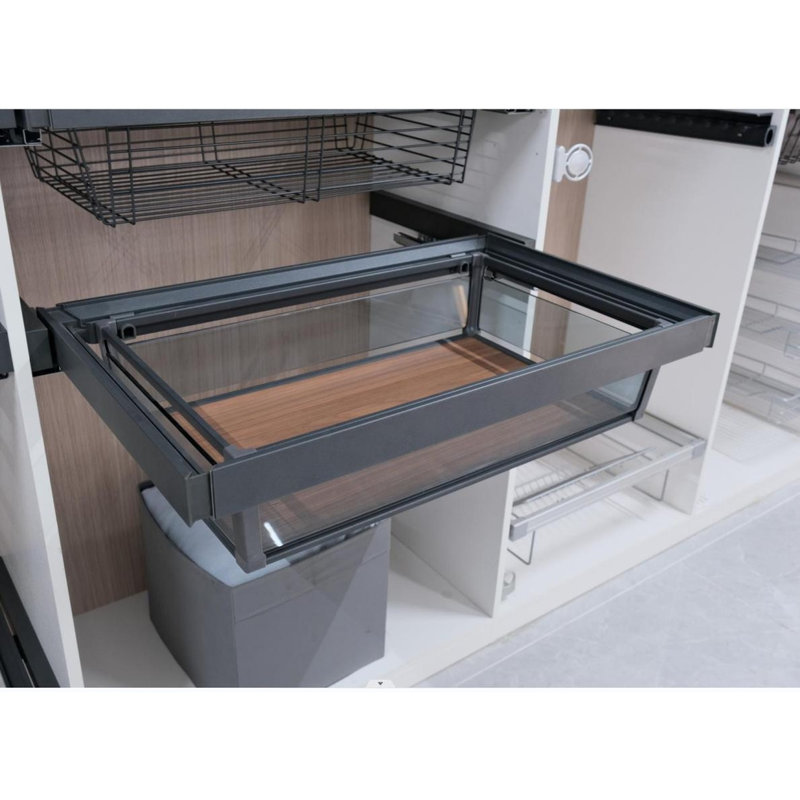 Sliding Glass Basket for Wardrobe
