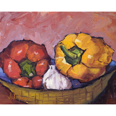 Peppers Rouge by John Beard - Gallery Wrapped Canvas Print Acrylic Painting Print Canvas