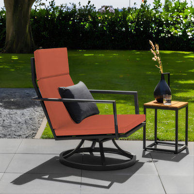 Coussin de chaise d'extérieur de 21 po x 20 po x 2 po imperméable et résistant à la décoloration