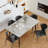 Annagh Stone Top Metal Base Dining Table-268855625-268854963