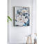 Impression sur toile grand rectangle 32,5 po x 40 po pour la maison, le salon, la cuisine, le vestibule, le bureau, peint à la main avec des balcons de fleurs roses