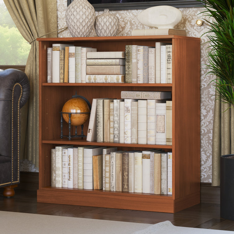 Bibliothèque 100% bois massif à 3 tablettes avec tablettes réglables