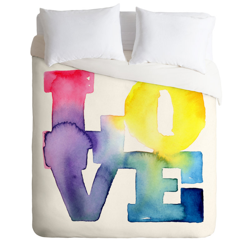 CMYKaren Polyester Duvet Cover, Twin/Twin XL Duvet Cover + 1 Standard Sham