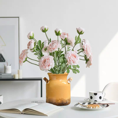 Vase de ferme rustique en céramique, vase à fleurs décoratif, vase Boho pour la décoration intérieure