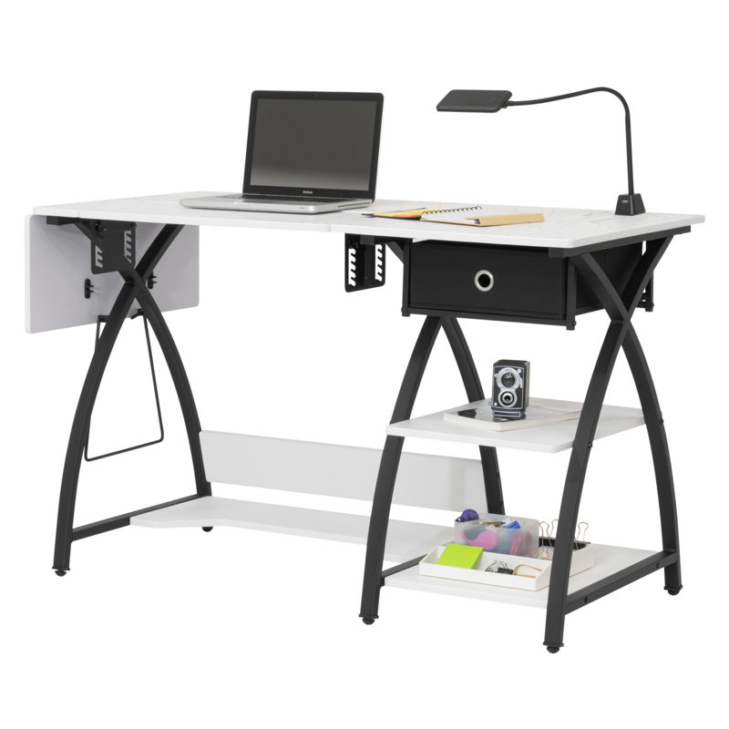 Achraf 144cm x 60cm Sewing Table with Sewing Machine Platform