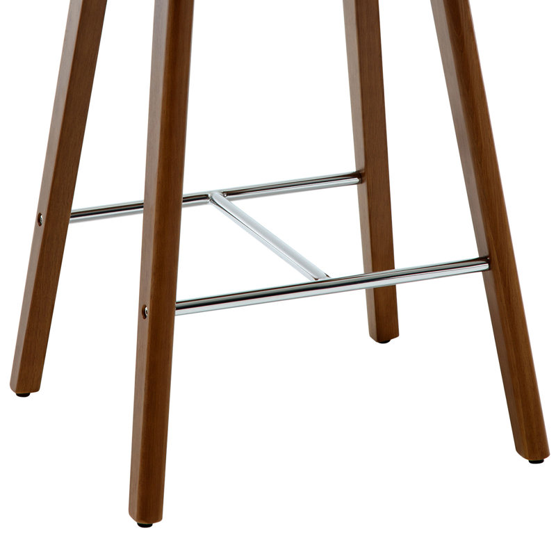Tabourets 26 "en bois massif sans dossier, tabourets de bar à hauteur de comptoir (ensemble de 2), Brun, 2