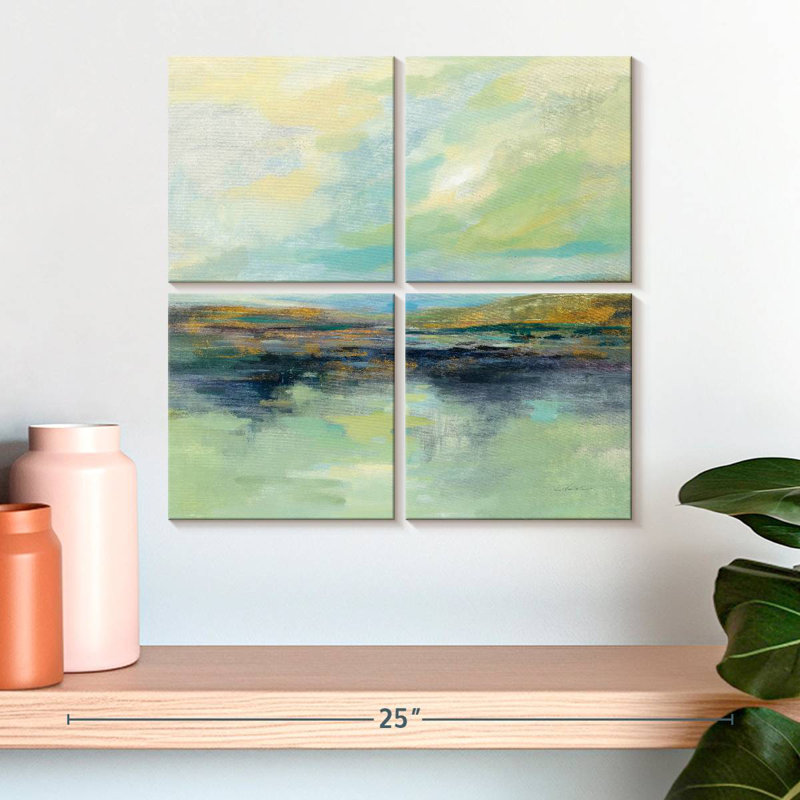 Golden Fields By The River, H 18 po x l 18 po