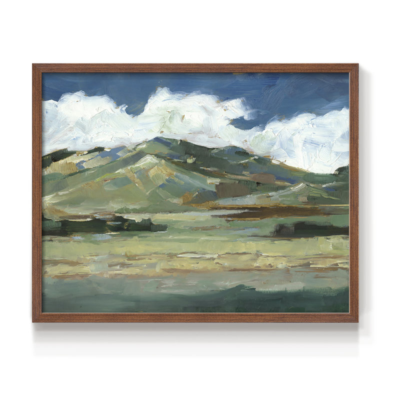 Western Sky II - reproduction encadrée, H 11 po x l 14 po, Noyer