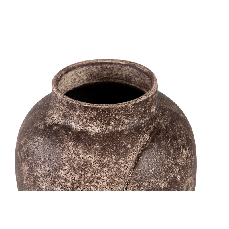 FACE CERAMIC VASE 19X19x30 CM, Brown