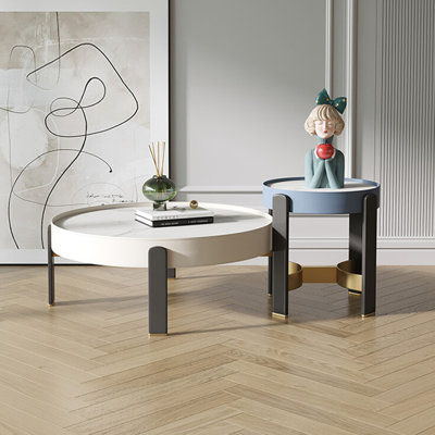 Table basse simple de style crème moderne