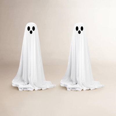 Halloween Decorations Outdoor Indoor-2 Packs Light Up Ghost-Lighted Spooky Ghost Decor With LED String Lights For Home Outside Porch Garden Yard Lawn Party Decorations
