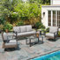 Ensemble de chaises de patio pivotantes avec coussins Shaylor