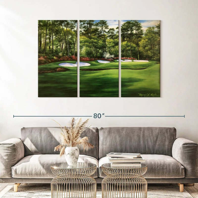 «Augusta National 13th Hole I», reproduction d'art sur toile, H 36 po x l 57 po x P 1,25 po