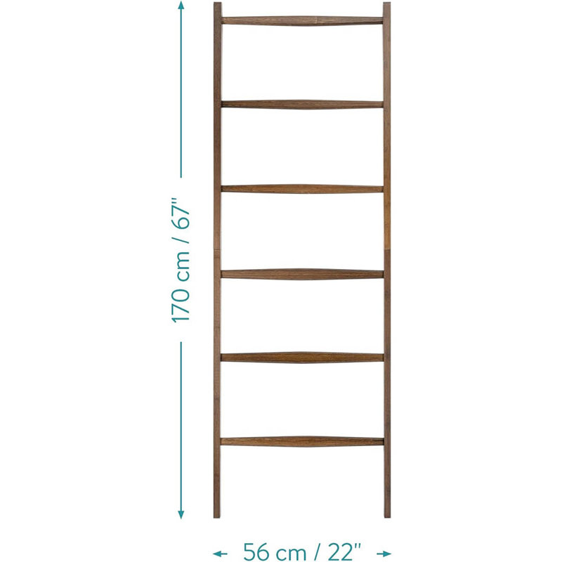 Wood Freestanding Towel Stand, Dark Brown