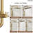 Wall Mount Rainfall Shower System, Dual‑Function Shower Head with Slide Bar, Handheld Shower-128567560