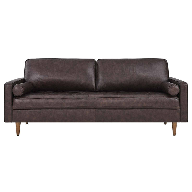 Canapé en cuir Valor, Cuir véritable brun