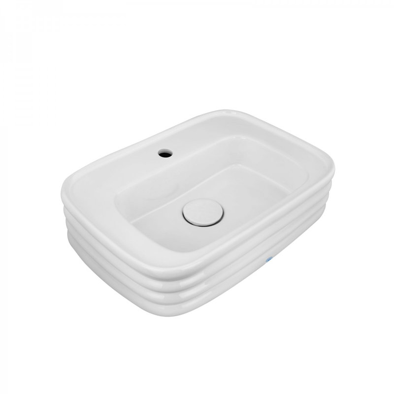 The Renovators Supply Inc. 16.37'' White Ceramic Rectangular Bathroom Sink