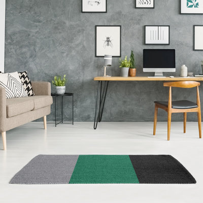 Tapis à rayures green national hockey