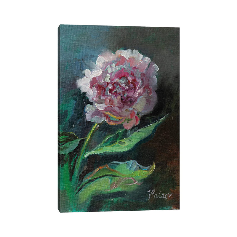 Pink Peony Flower by Katharina Valeeva - Wrapped Canvas Painting, 101.6 cm H x 66.04 cm W x 1.91 cm D