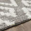 Tapis d'intérieur gris en polyester tissé à la machine Eliot-280673622