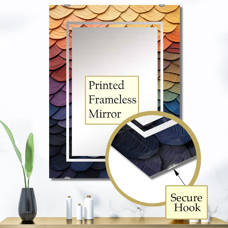 Unis - Miroir mural géométrique abstrait MIR137489, 40 po x 30 po