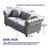 63.5" Contemporary Design Chesterfield Sofa, Tech Fabric Button Design Living Room Sectional, Button Tufted With Nail Design Arms With 2 Pillows, Upholstered Upholstery And Wooden Legs-408261685