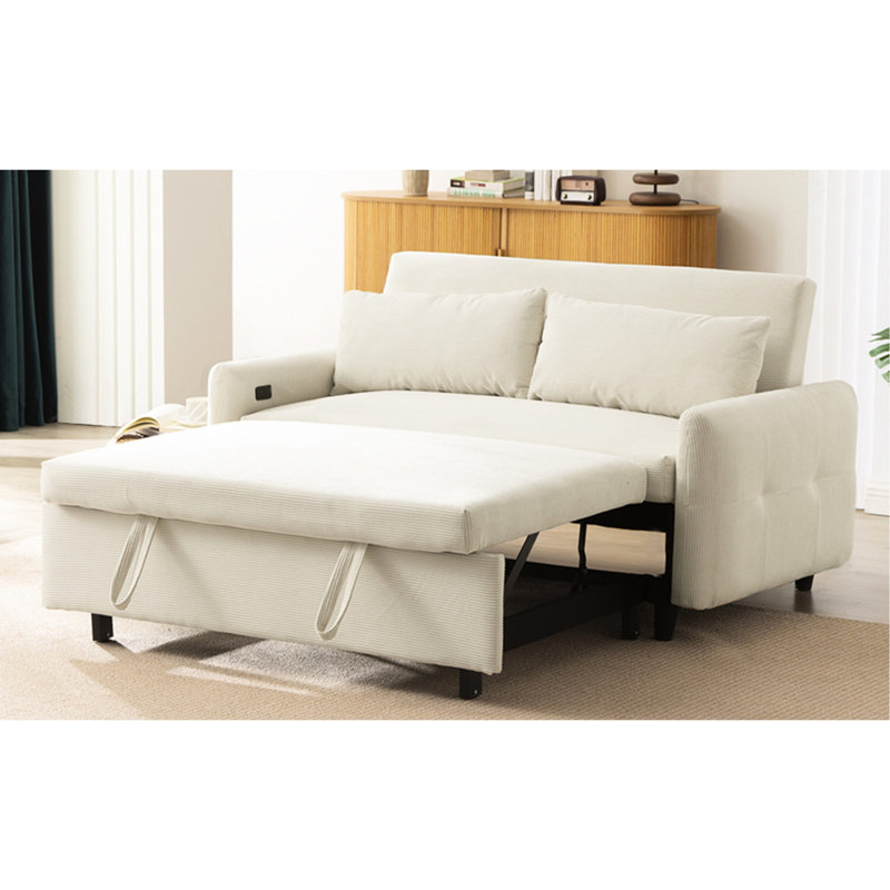 Ensemble de 2 sièges beiges avec ressorts ensachés et coussins amovibles