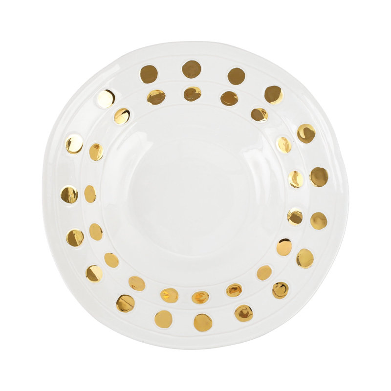 Bol de service Medici Gold, H 3,75 po x l 16 po x P 16 po