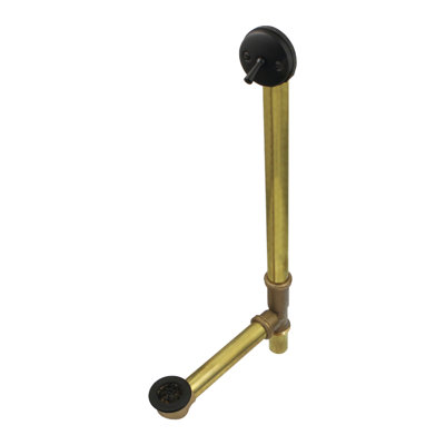 Kingston Brass Made To Match 25-Inch Brass Trip Lever Tub Waste and Overflow with Grid Strainer