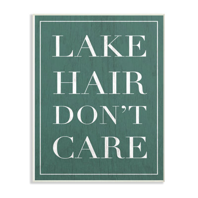 « the turquoise lake cheveux not care », impression