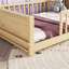 Lit plateforme simple pratique avec porte-livres - Structure de rangement polyvalente et robuste-842762942