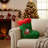 Lighted Green Stocking Christmas Pillow