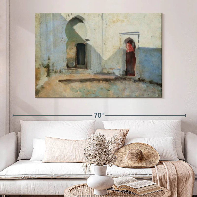 Lilie Cour Tétouan Maroc 1879-1880, H 34 po x l 51 po